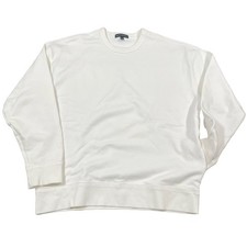 Banana Republic Basic Casual White Crewneck Sweatshirt Size L Retail 60