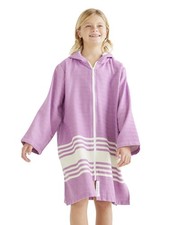 Bathrobe and Hooded Towels for - Zip Up Boys Robe  Girls Swim Cover Up - Lig...