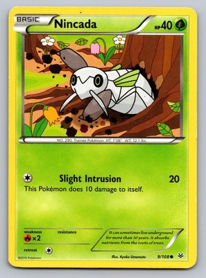Nincada 9/108 Common Roaring Skies Pokemon Lightly Played