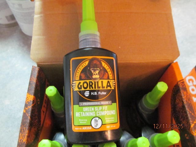(10) GorillaPro AR250 Green Slip Fit Retaining Compound Anaerobic Adhesive