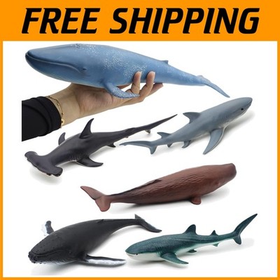Educational 6 Pack Sea Creature Models - Safe & Soft Ocean Animals for Kids 