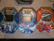 Pokemon TCG 2023: 3 x leere Tins, ohne Packungen.