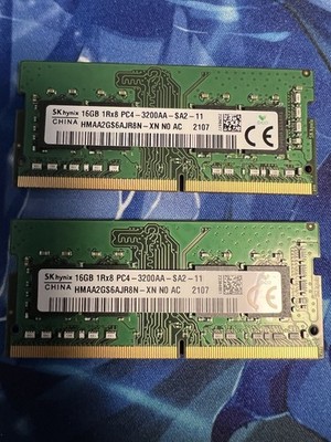 SK Hynix HMAA2GS6AJR8N DDR4 RAM 32GB 2x16GB PC4 3200AA MHz 1Rx8 Laptop Speicher