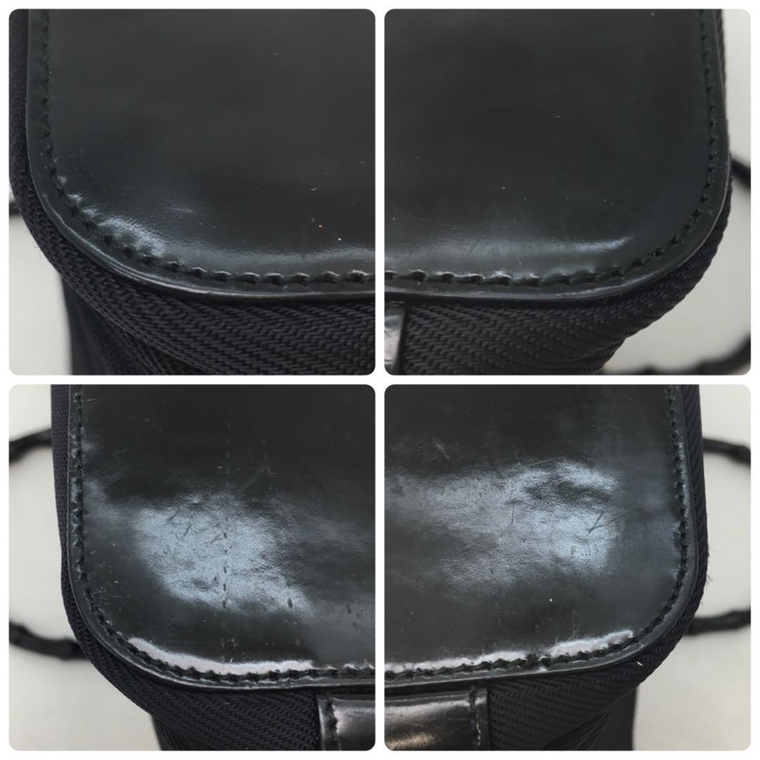 【関税&送料込】Gucci Borsa A Mano Gucci Hand Shoulder Bag Bamboo Black Business Canvas Enamel