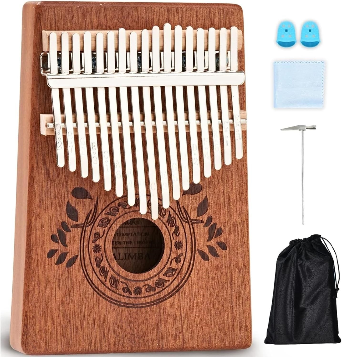Portable 17-Key Kalimba Thumb Piano - Musical Instrument for All Ages & Gifting