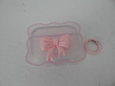 Universal 3D Airpods Pro Case Pink Bow/Clear New