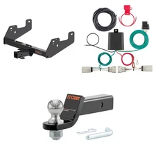 CURT Trailer Tow Hitch Package With 2in Receiver, Wiring, 45036 Ball Mount 13475