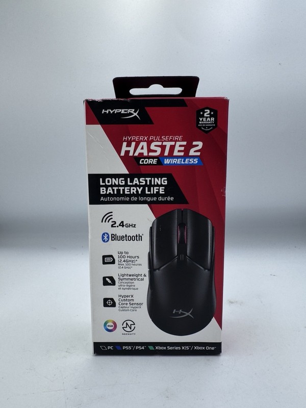 HyperX Pulsefire Haste 2 Core Wireless Gaming Mouse RGB Bluetooth PC PS5 Xbox