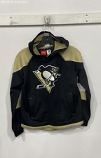 Reebok Boys Black Pittsburgh Penguins NHL Hockey Pullover Hoodie Size M(10/12)