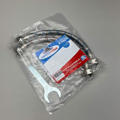 #ad HIPPOHOSE Braided Burst Proof Washing Machine Hose Fits all Models 1ft X00423VCS $7.84