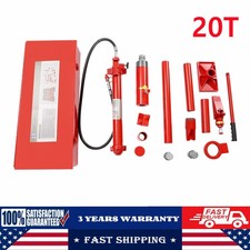 20 Ton Auto Shop Tool Lift Ram Porta Power Hydraulic Jack Body Frame Repair Kit