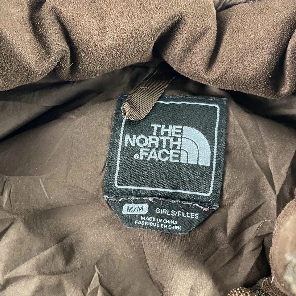 Chaqueta North Face Niñas Mediana Marrón 550 Puffer Acolchada Plumón de Ganso Invierno Cálida Foto 4 de 4
