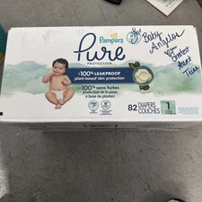 Pampers Pure Protection Diapers Size 1, 82 count, 8-14 Lbs
