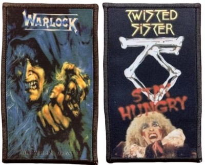 Patches-Set Warlock/Twisted Sister-Stay Hungry 2er Set , Aufnäher Patch