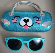 Kids Tommy Bahama Blue Sunglasses And Unbranded Eyeglass Case With Handle
