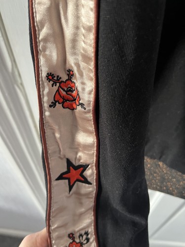 Maison Scotch and Soda The Peaks Satin Sleeve Stars And Roses Womens Size Large - Picture 15 of 16