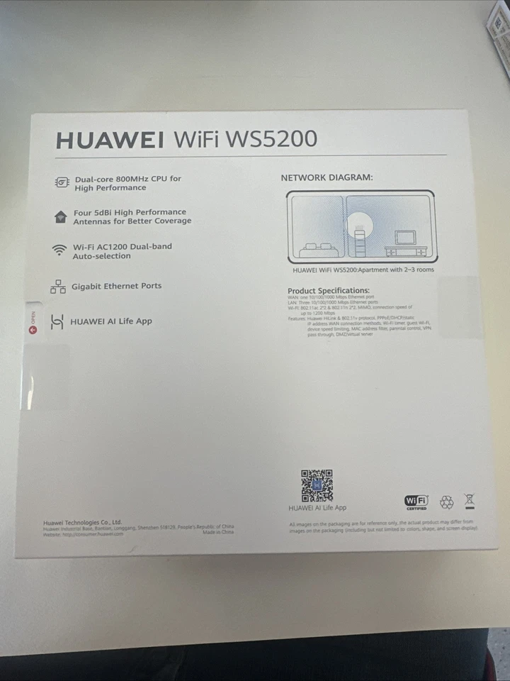 Huawei WS5200 Dual Band Wi-Fi Router - Bianco - Immagine 2 di 2