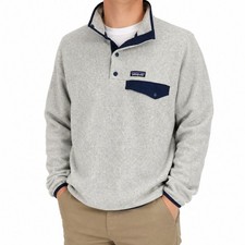 Patagonia Synchilla Snap-T Fleece Pullover XS Oatmeal Navy Gorpcore 25580 Retro