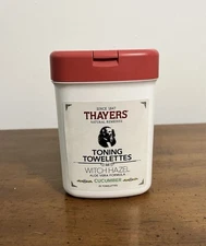 3 Thayers Witch Hazel Aloe Vera Formula Cucumber Toning Towelettes 75 Total