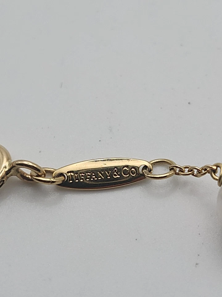 Pulsera Tiffany Elsa Peretti 18k perlas por yarda 7 pulgadas Foto 3 de 4