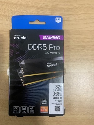 Crucial DDR5 Pro 32GB (2x16GB) DDR5-6400 UDIMM 288-Pin XMP/EXPO