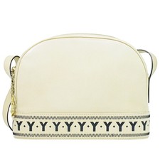 Borsa a tracolla YVES SAINT LAURENT in pelle bianco sporco oro YSL
