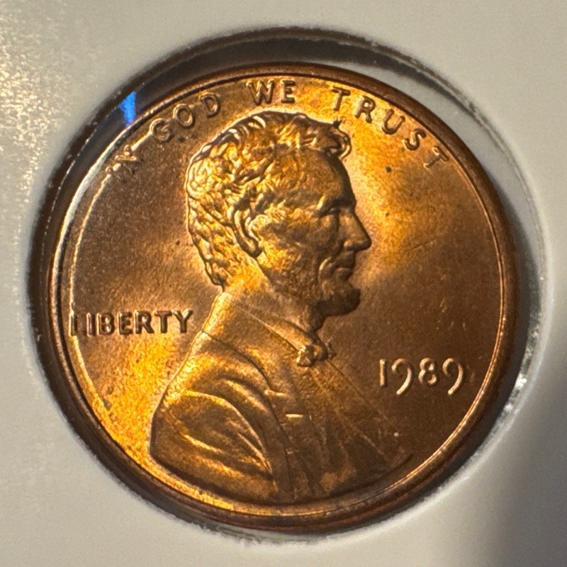 1989 Lincoln Memorial Cent, MS, Penny, Brilliant, Small Cent, RD