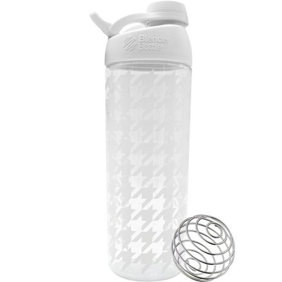 Blender Bottle Sleek 28 oz. Twist-On Cap Shaker Bottle with Loop Top-Houndstooth
