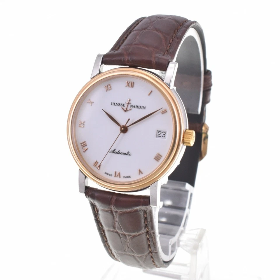 Reloj automático para hombre Ulysse Nardin Sanshia fecha 135-22 K18RG bisel L#142609 Foto 2 de 4