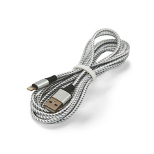 6ft Premium Braided iPhone USB Cable Generic - Silver