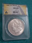 1887-O $ Morgan $1 SILVER DOLLAR ANACS MS 62                            #MF-2430