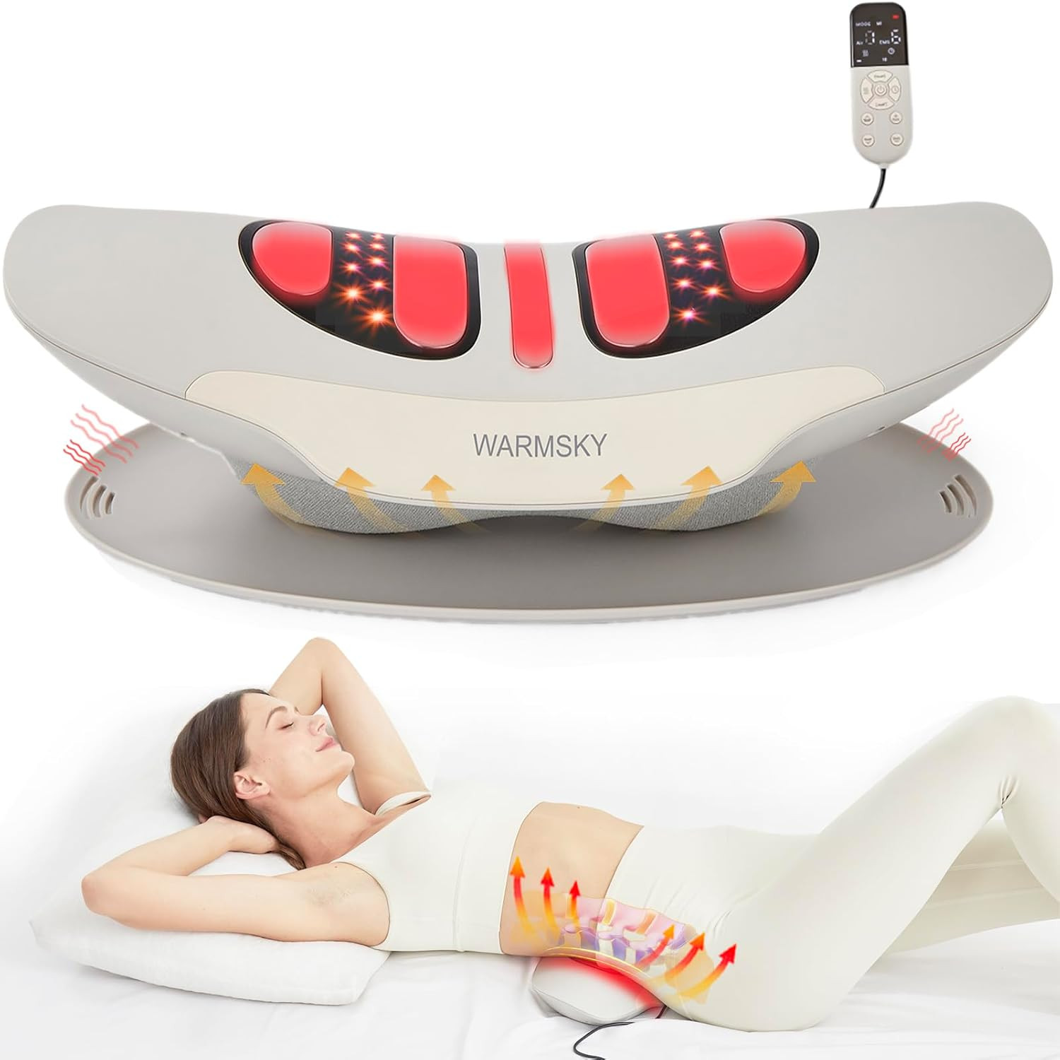 Smart Lower Back Massager with Soothing Warm Therapy & Air Traction – Spinal Dec