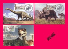 TRANSNISTRIA 2026 Fauna Extinta Animales Prehistóricos Dinosaurios 3 Maxi Cartas Imper