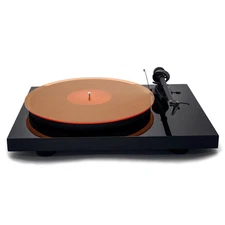 Hudson HiFi Orange Acrylic Turntable Mat - Anti-Static Slipmat 11.75"