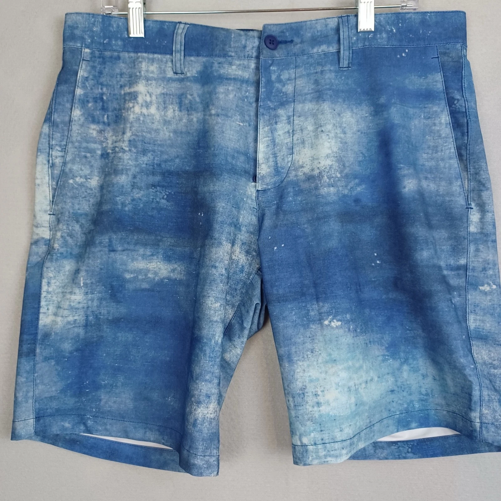 Polo Ralph Lauren Mens Shorts Size 33 Blue Pony Logo Polyester Stretch