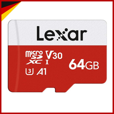 Micro SD Karte 64GB UHS-I U3 V30 100MB/s Speicher für Kamera Smartphone