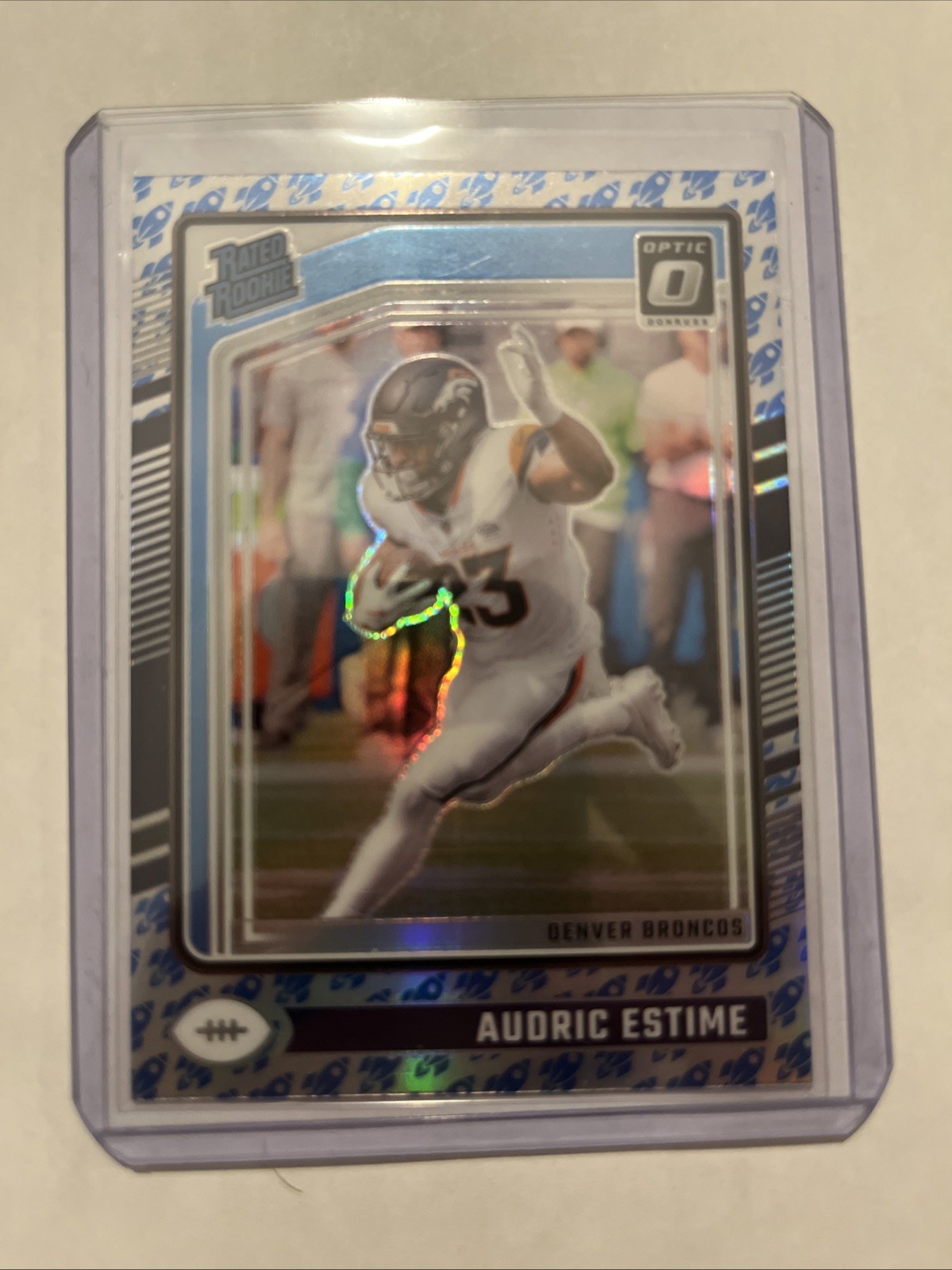 2024 Panini Donruss Optic - Rated Rookie Audric Estime #206 Rocket Prizm (RC)