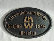 Lokschild Linke Hofmann Werke Breslau Schlesien (Wroclaw) von 1916 - RRR