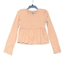 Old Navy Girls Sweater Pullover Long Sleeve Flowy Tan Brown XL 14 16