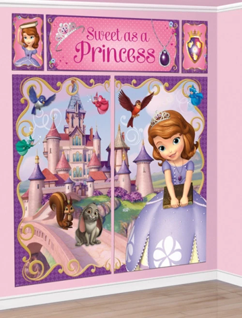 Sofia the First Wall Decorating Kit Princess Birthday Party Supplies Scene Sette - Image 2 of 2