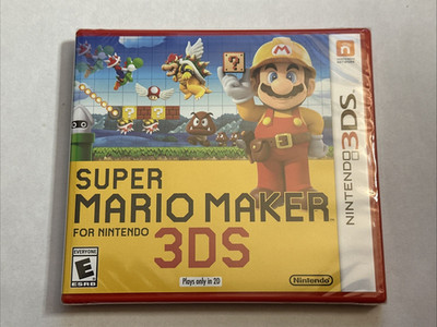 Super Mario Maker - Nintendo 3DS (2016 Red Case 1st Release) NEW Factory Sealed