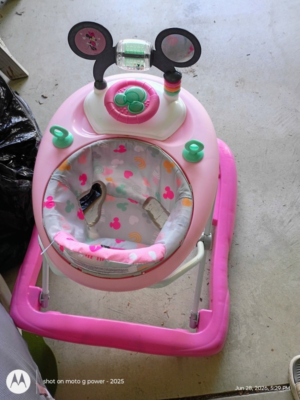Disney Baby Minnie Mouse Forever Besties 2-In-1 Baby Activity Walker - Easy Fold