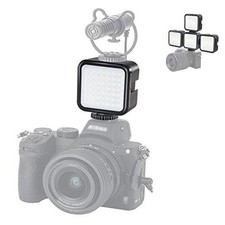 LED Video Light with 3 Cold Shoe, on Camera Video Single Color Temperature