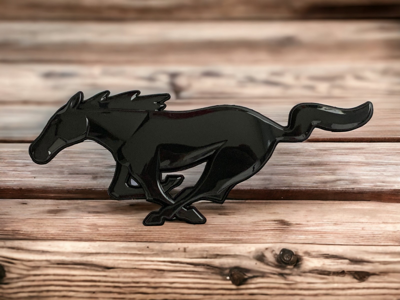 Mustang Front Grille Emblem Or Rear Running Horse Black 8 Inch Logo Pony Badge