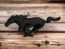 Mustang Front Grille Emblem Or Rear Running Horse Black 8 Inch Logo Pony Badge