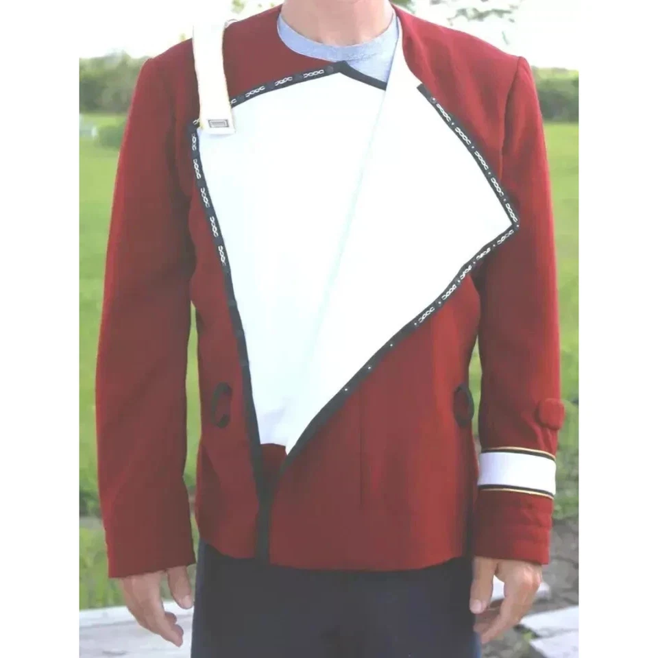 Men’s Star Trek Wrath of Khan Wool Jacket – Red TWOK Movie Costume - Image 2 of 4