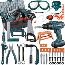 Zealous 48PCS Kids Tool Box   Pretend Play Electric Drill Tool Kit for Ages 3-8