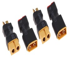 2 Pairs Wireless XT60 Plug Male Female Connector to Deans T Plug Male Female