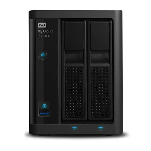 WD My Cloud Pro PR2100 Pro Series 2-Bay Networked Storage NAS WDBBCL0080JBK-EESN - Afbeelding 2 van 4