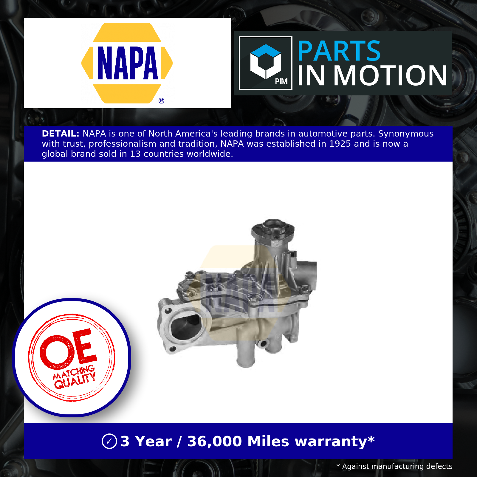Water Pump fits AUDI COUPE B2, B3 1.8 2.0 81 to 96 Coolant NAPA 026121005A New